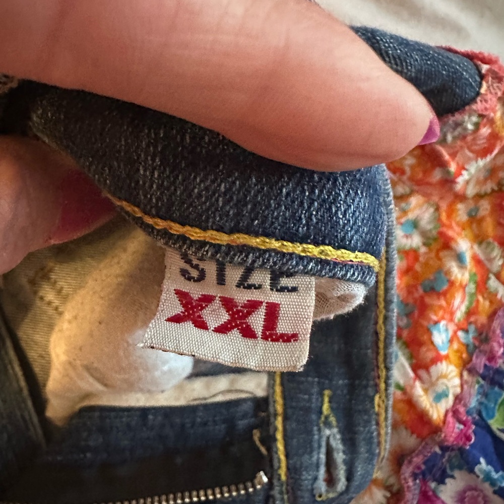 Second Nature Patchwork Denim Mini Skirt Floral R… - image 3